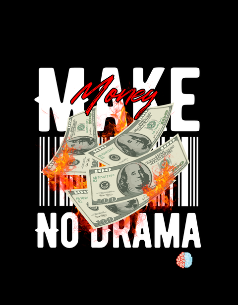 Make Money No Drama Motivational Graphic
