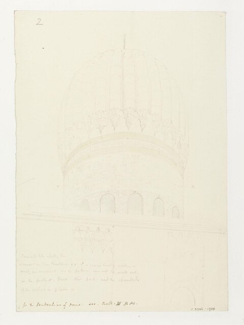 Pencil Sketch of Architectural Dome