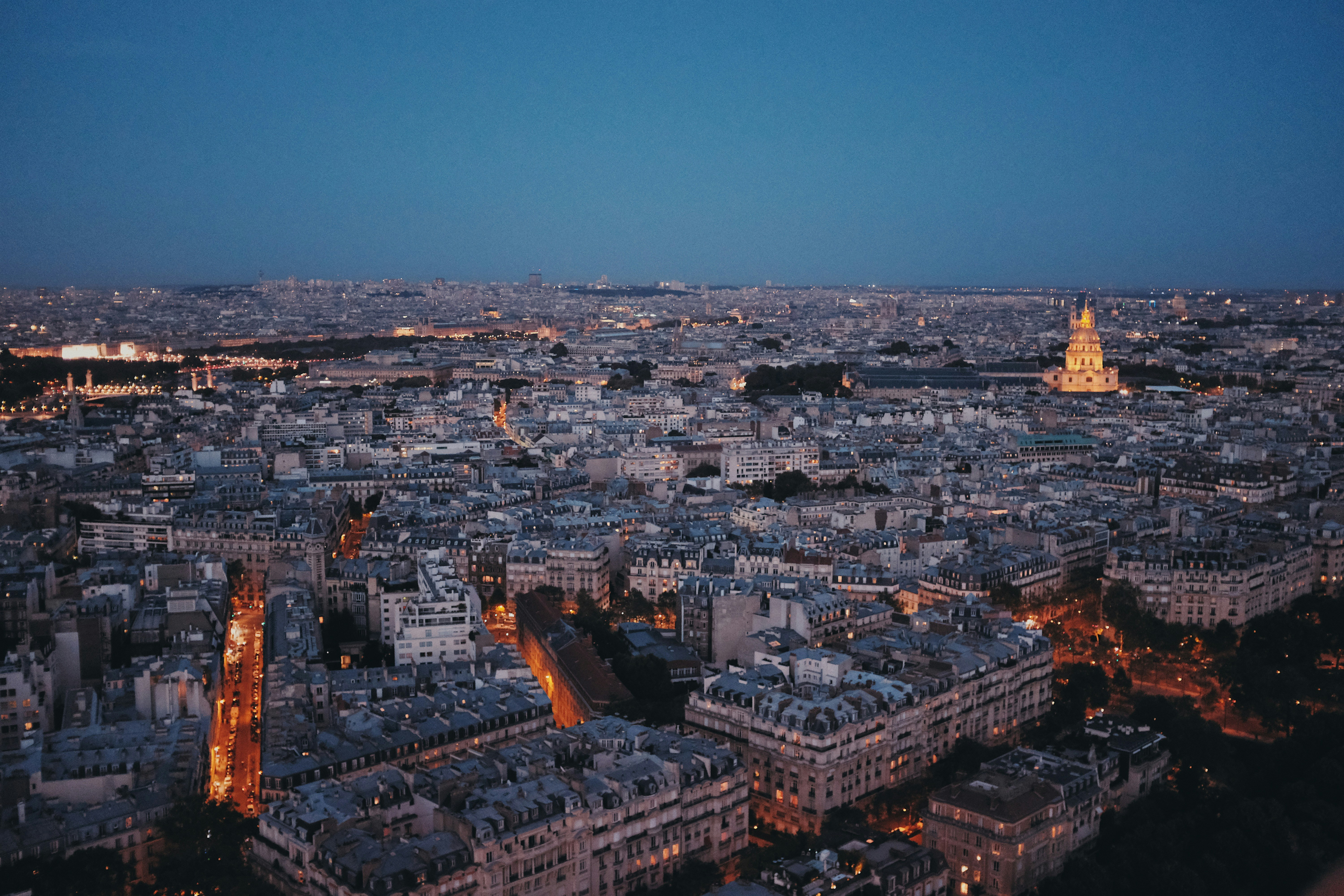 Paris Dusk Cityscape View
