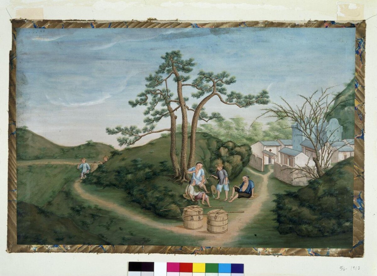 Porters Resting on Country Path