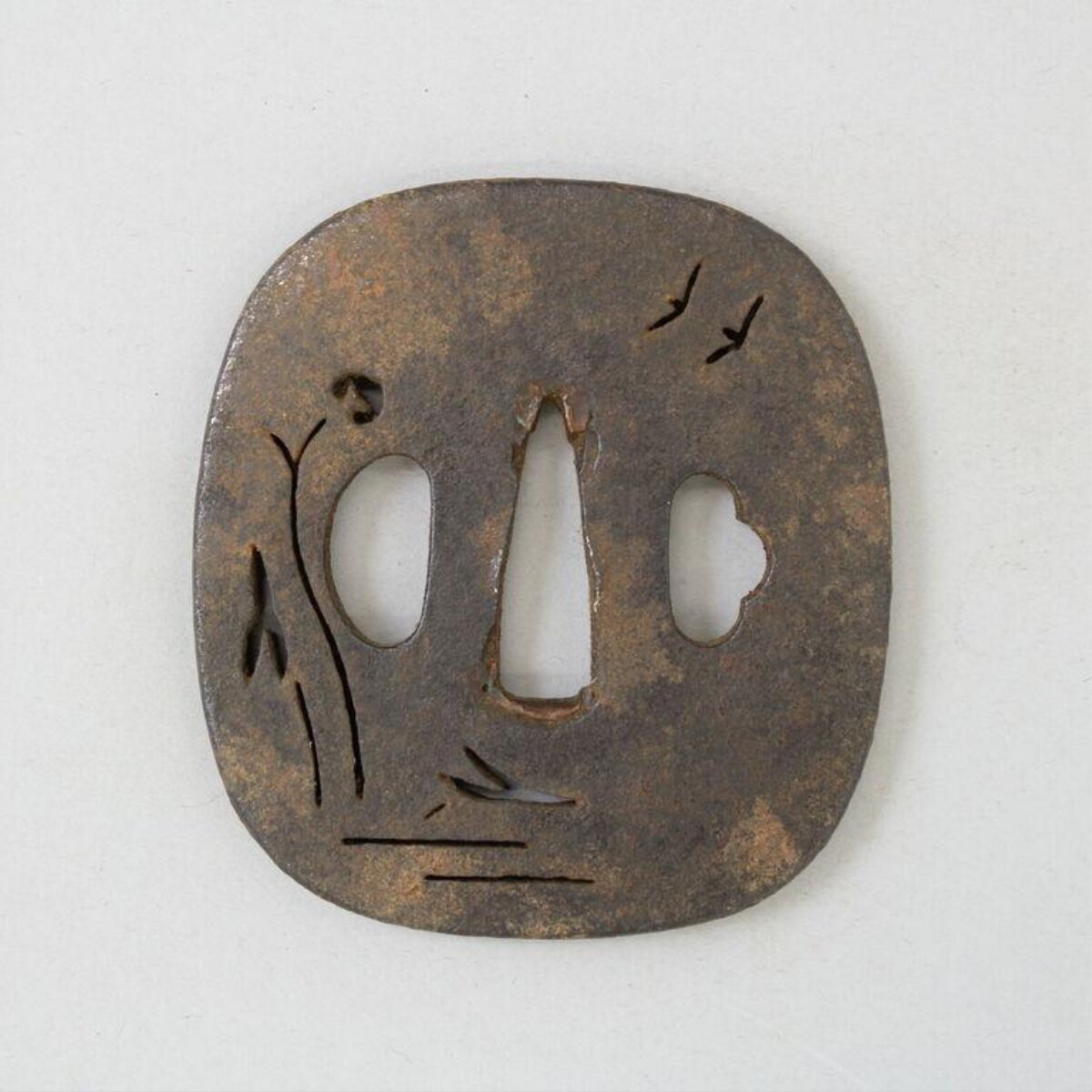 Carved Iron Sword Tsuba