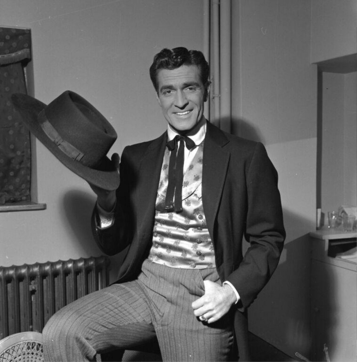 Vintage Actor Tipping His Hat
