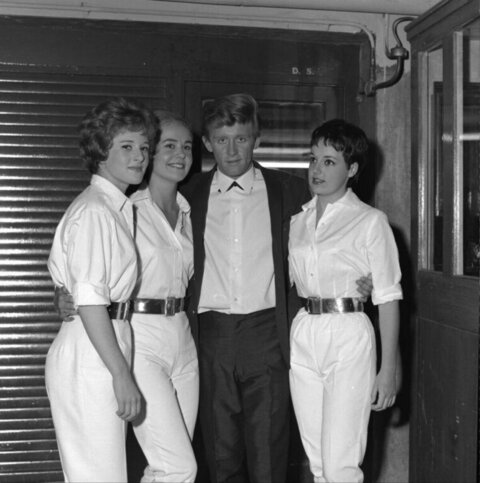 Vintage Portrait of One Man and Three Women