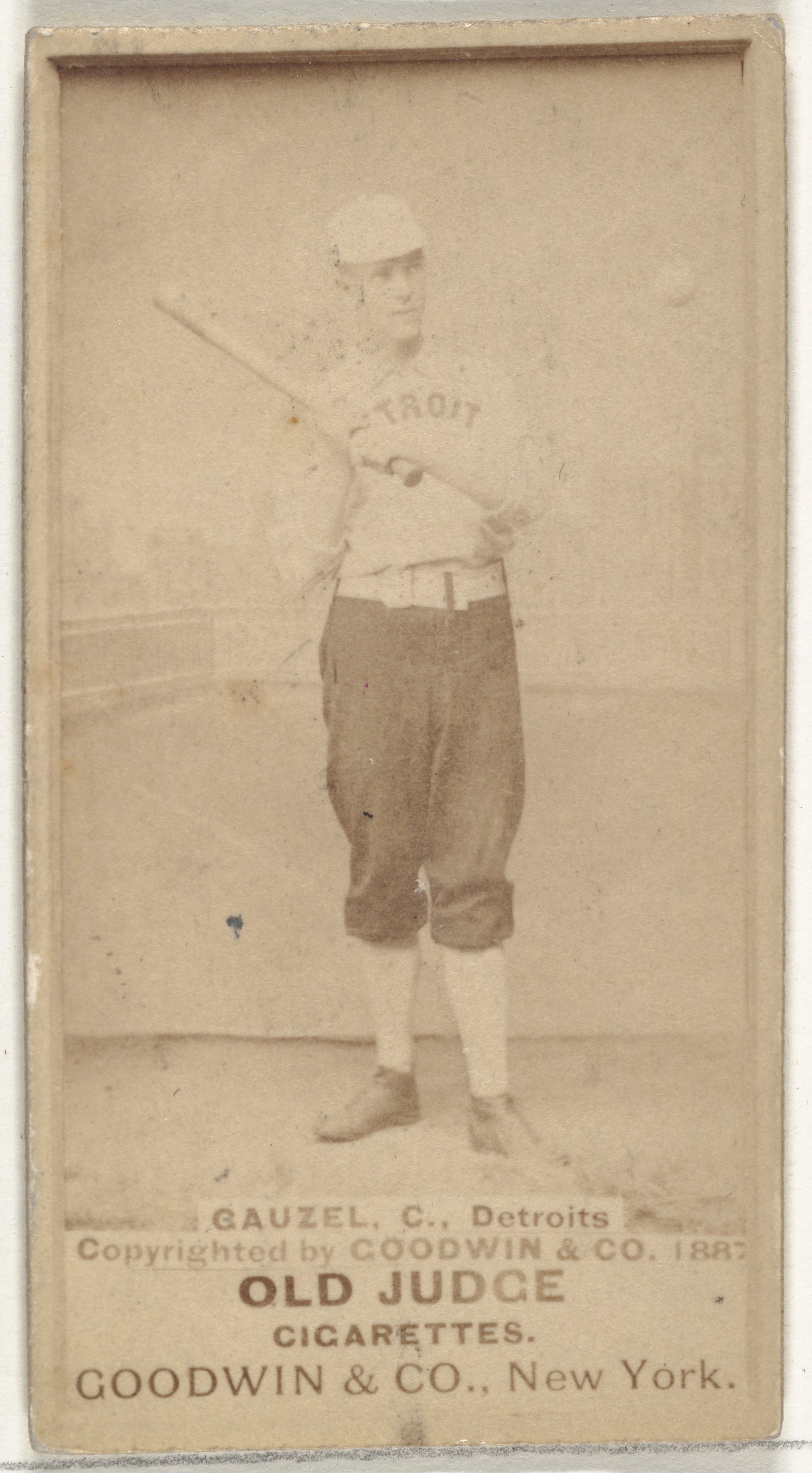 Old Judge Cigarette Detroit Baseball Card
