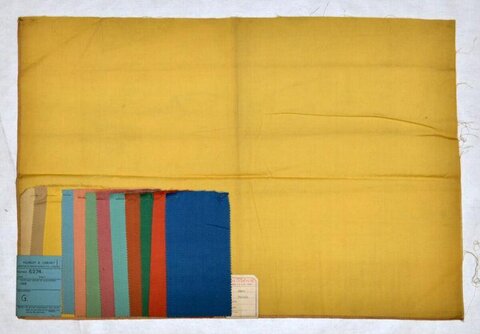 Vintage Fabric Color Swatch Card