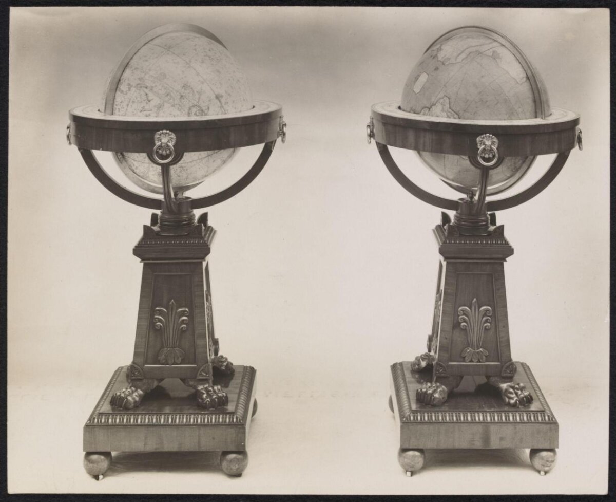 Two Antique Tabletop Globes