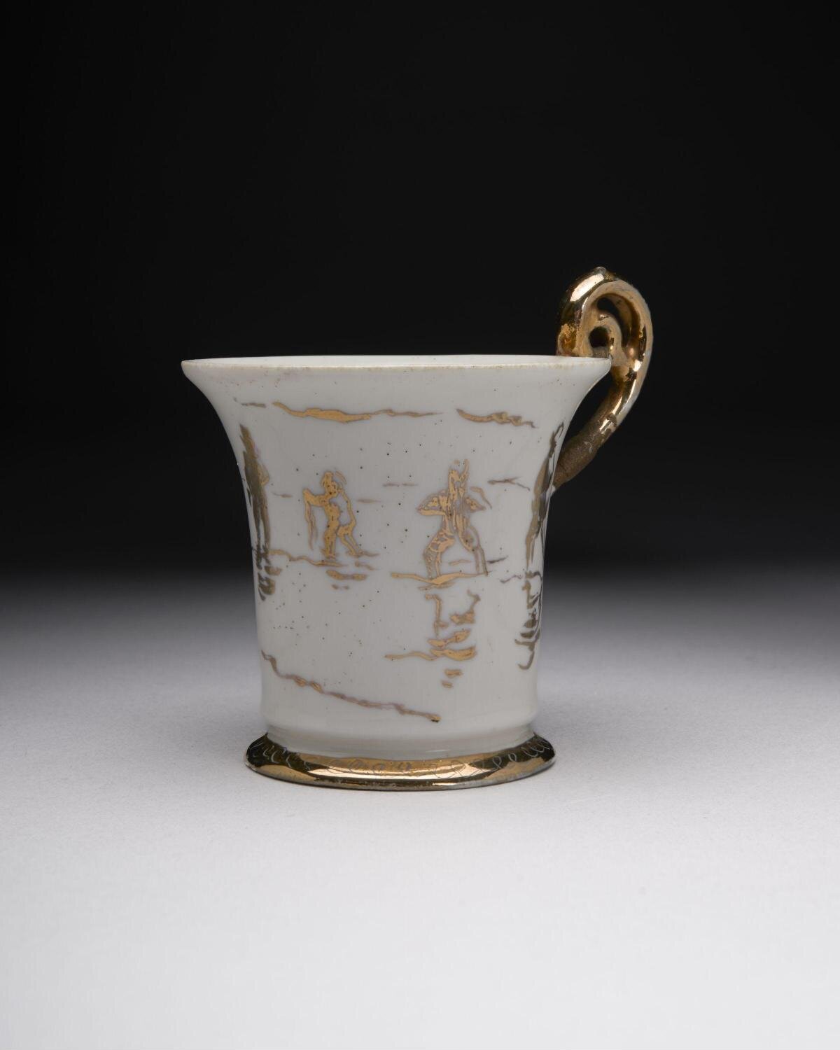 Gilded White Porcelain Cup