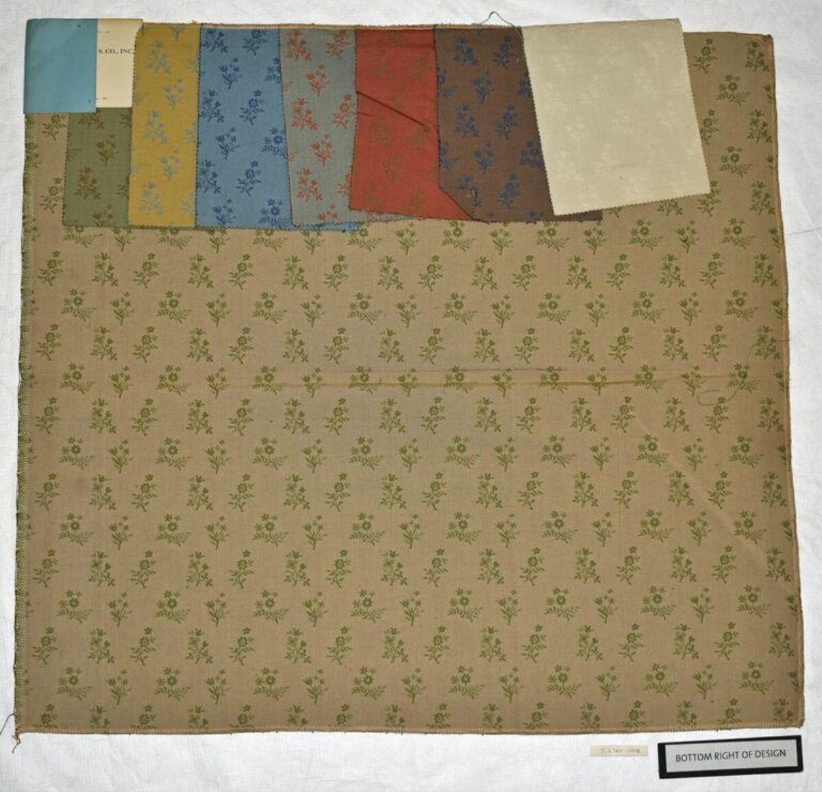 Assorted Vintage Fabric Design Swatches