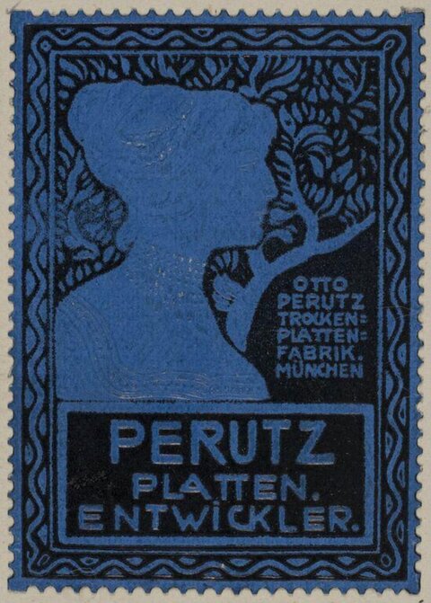 Vintage Perutz German Advertising Stamp