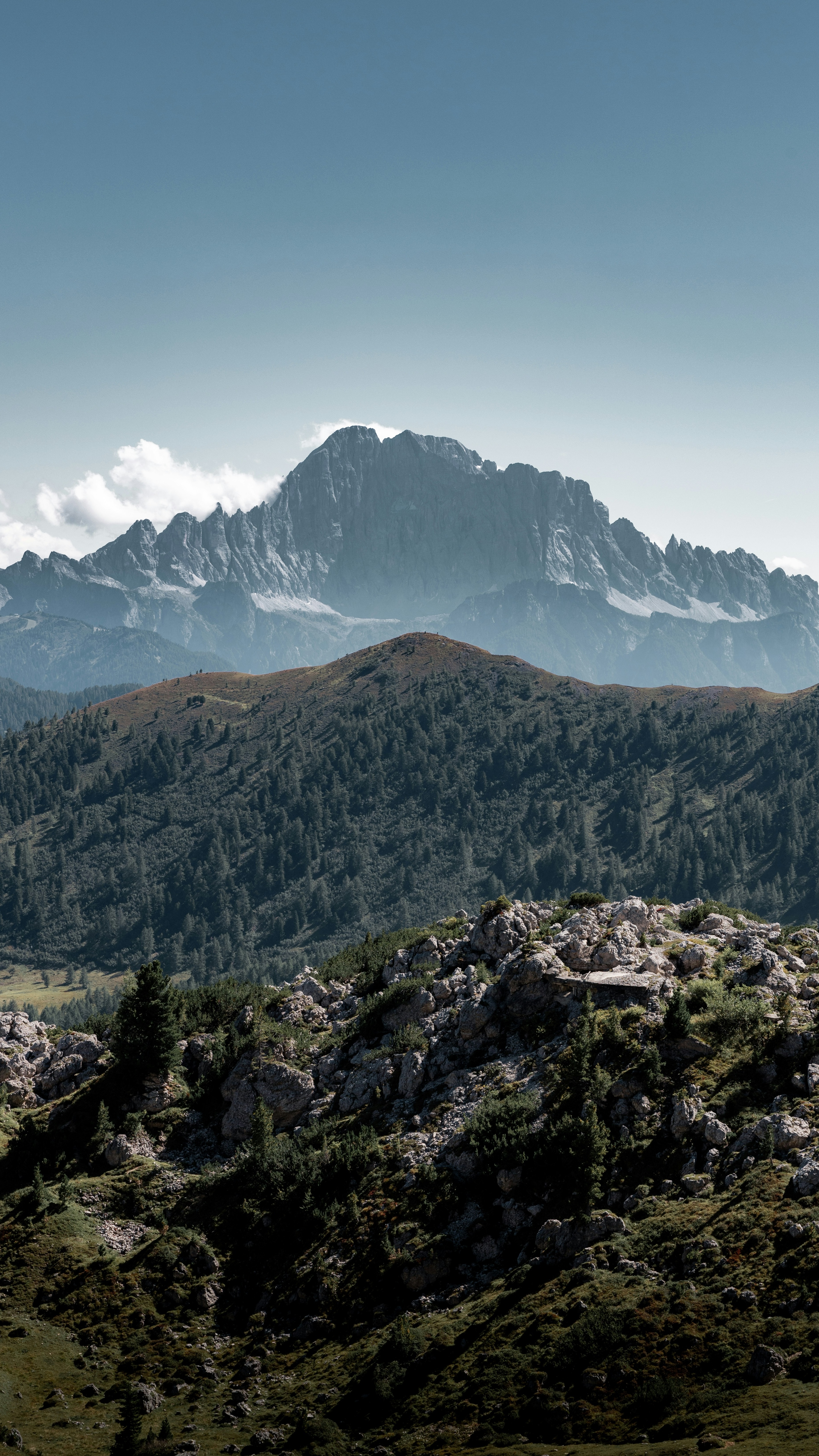 Layered Alpine Mountain Landscape