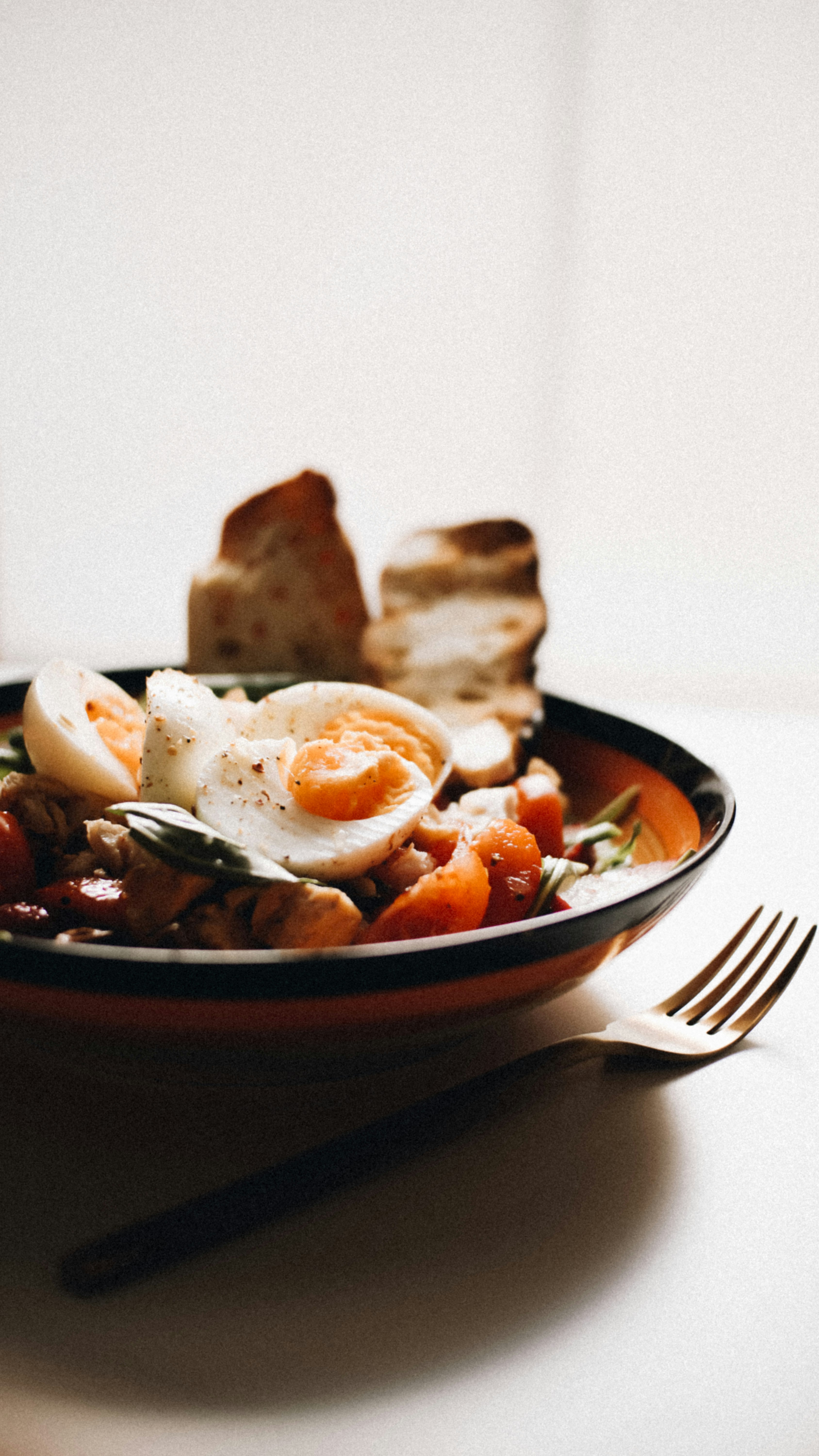 Hearty Salad Bowl with Boiled Eggs