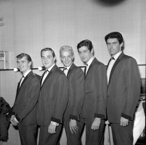 Vintage Five-Man Band In Formal Suits