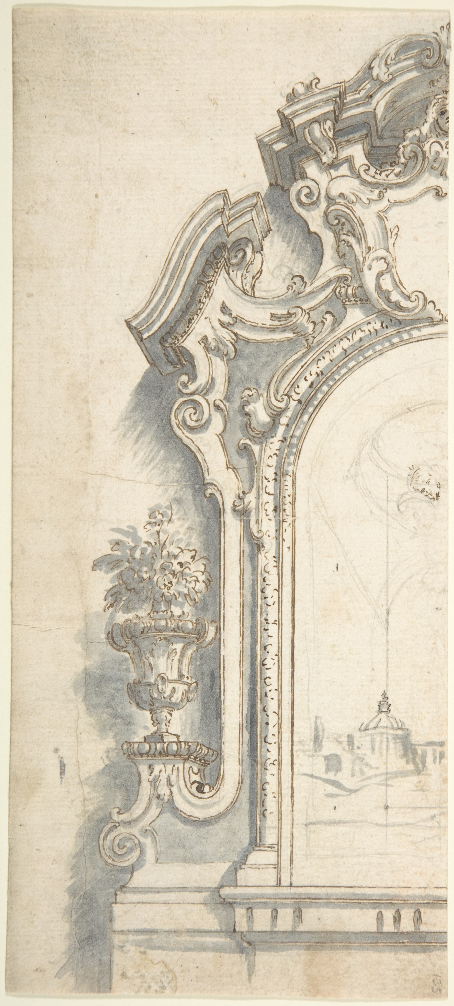 Rococo Architectural Ornament Design Sketch