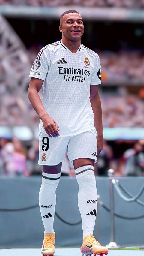 Kylian Mbappe in Real Madrid Kit