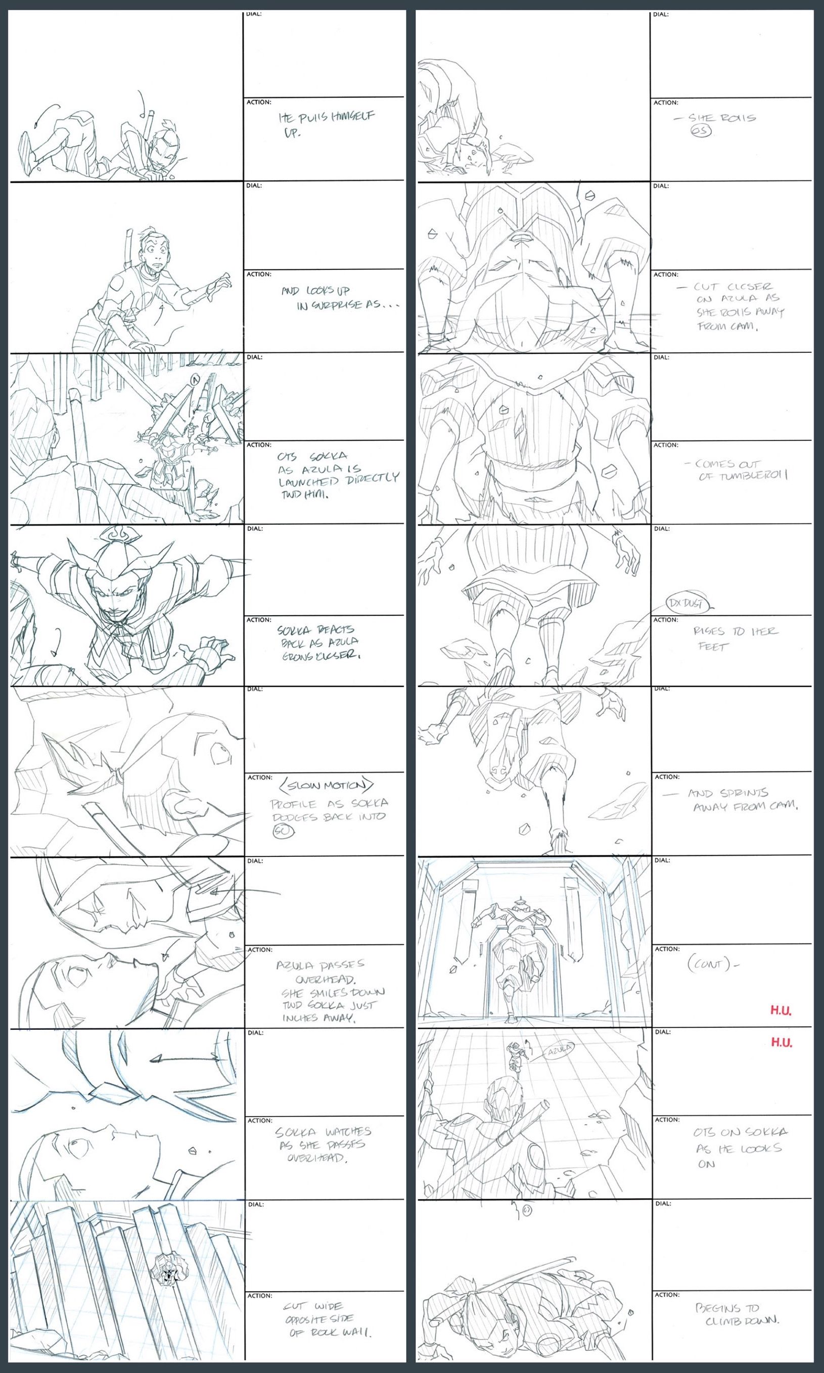 Avatar Action Scene Storyboard