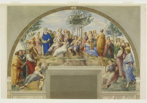 Arched Fresco of Classical Mythological Figures