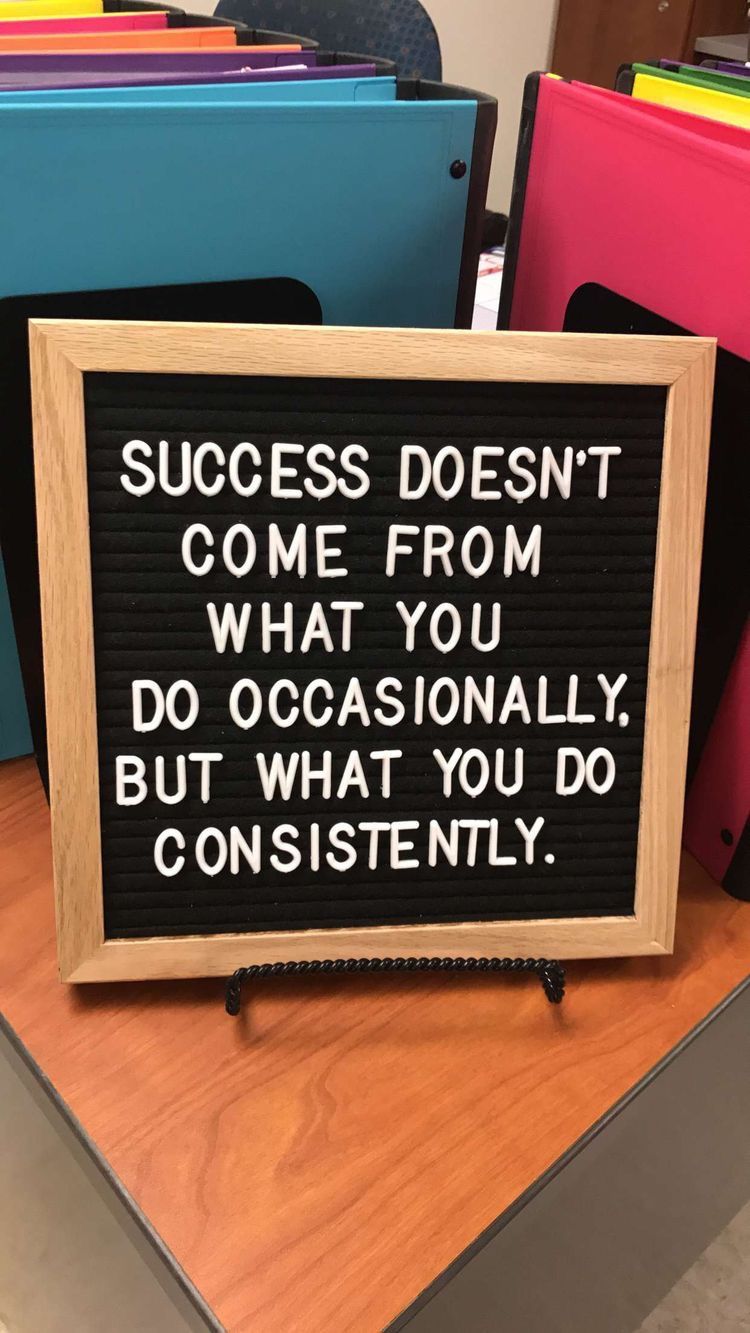 Motivational Quote On Letter Board