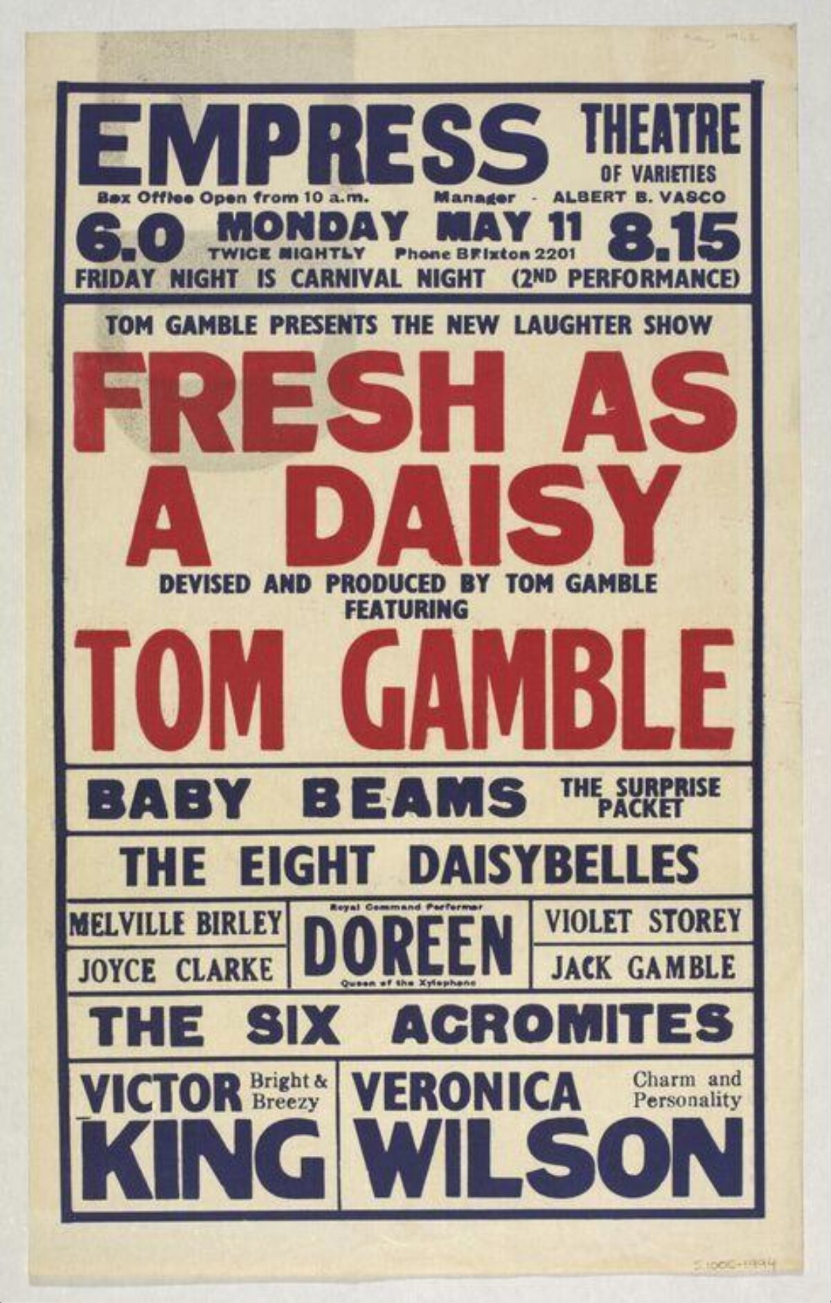 Vintage Fresh As A Daisy Theatre Poster