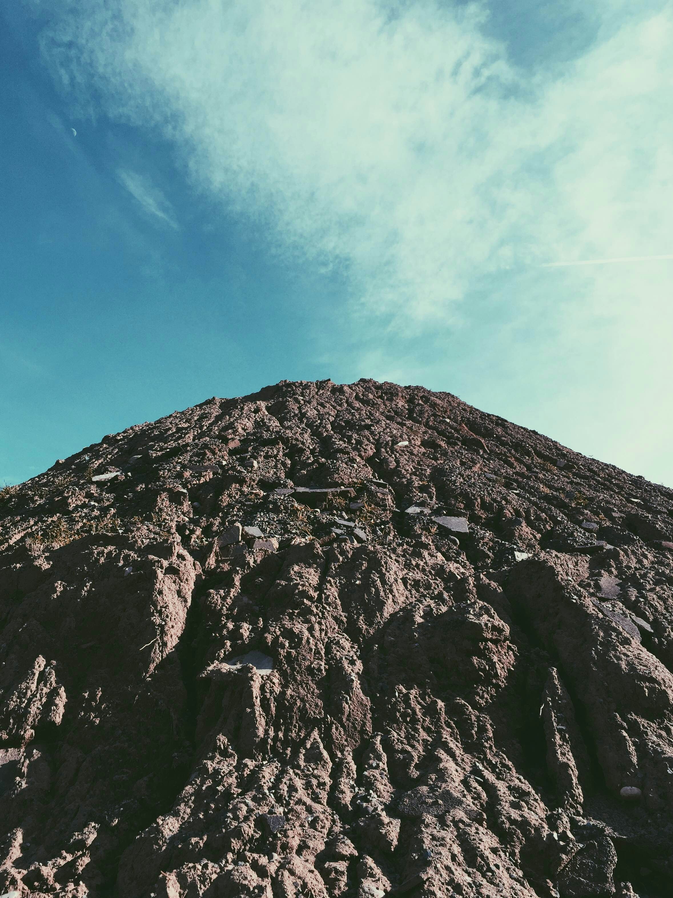 Rocky Hill Under Blue Sky