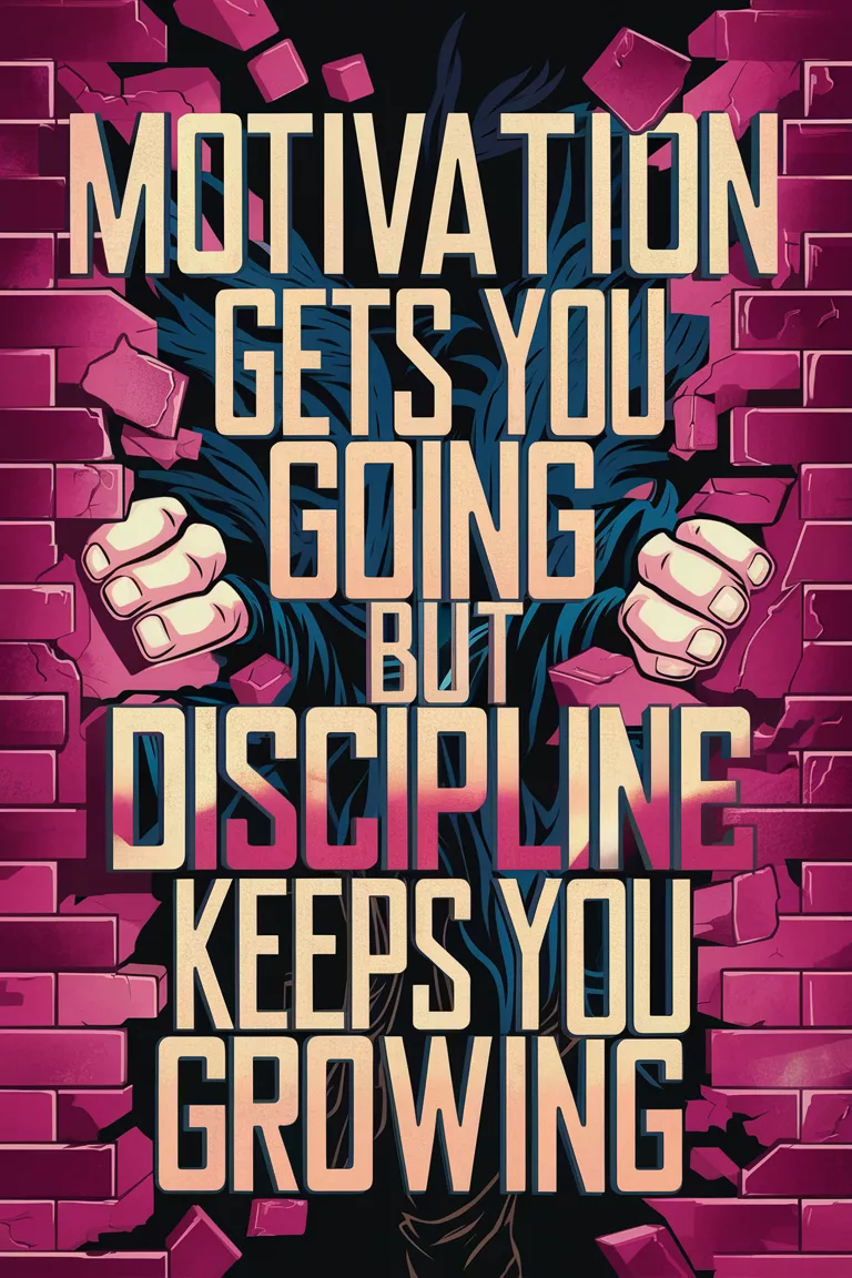 Motivation Discipline Inspirational Quote Poster