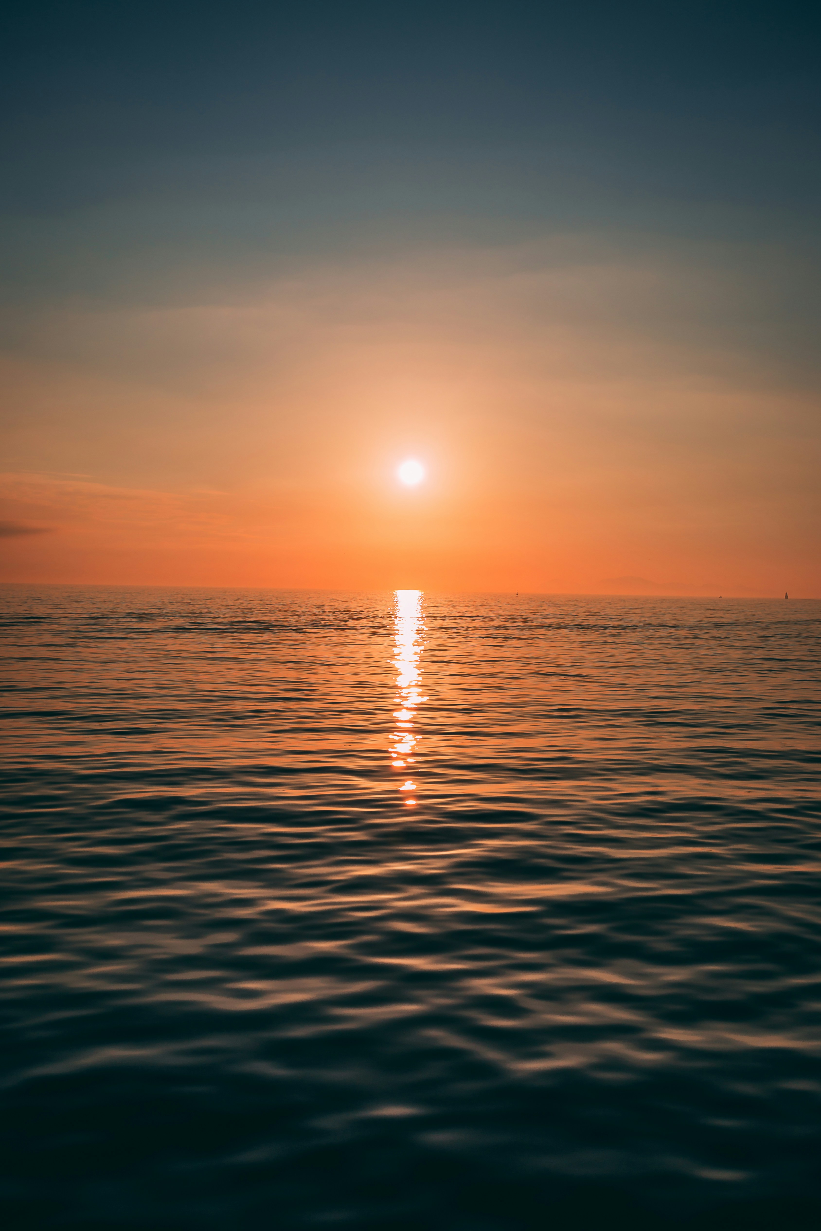 Sunset Over Calm Sea