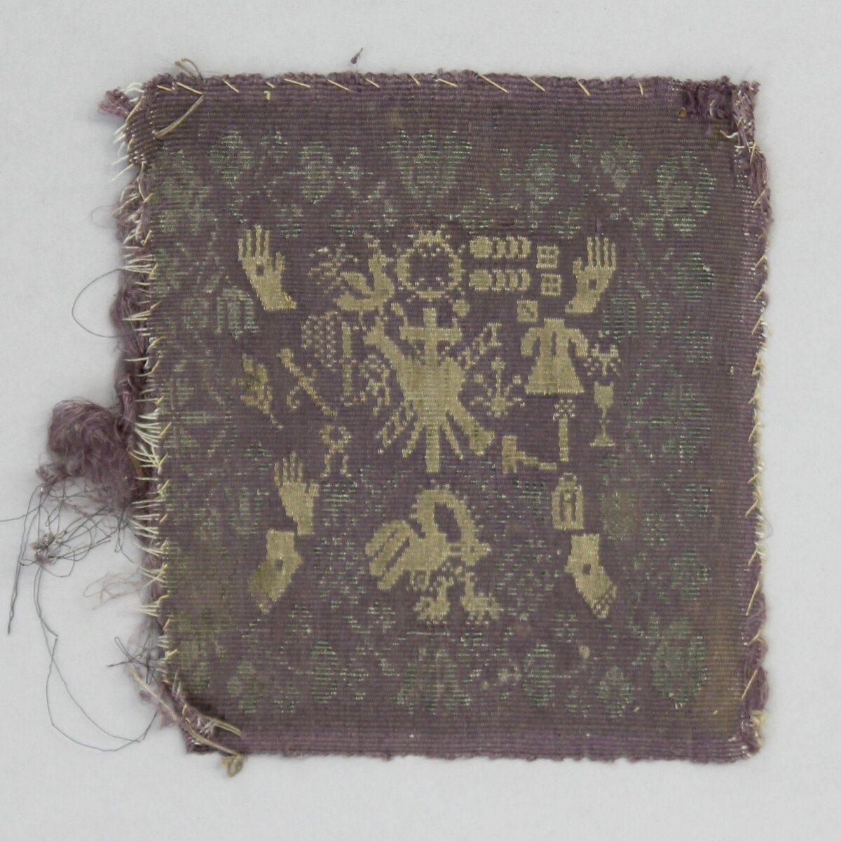 Antique Symbolic Woven Textile Fragment