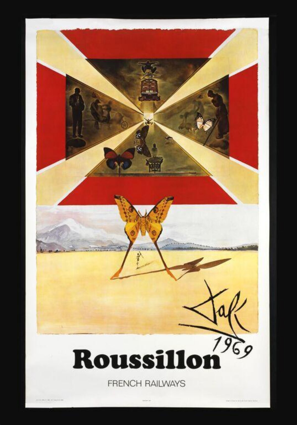 1969 Roussillon French Railways Poster