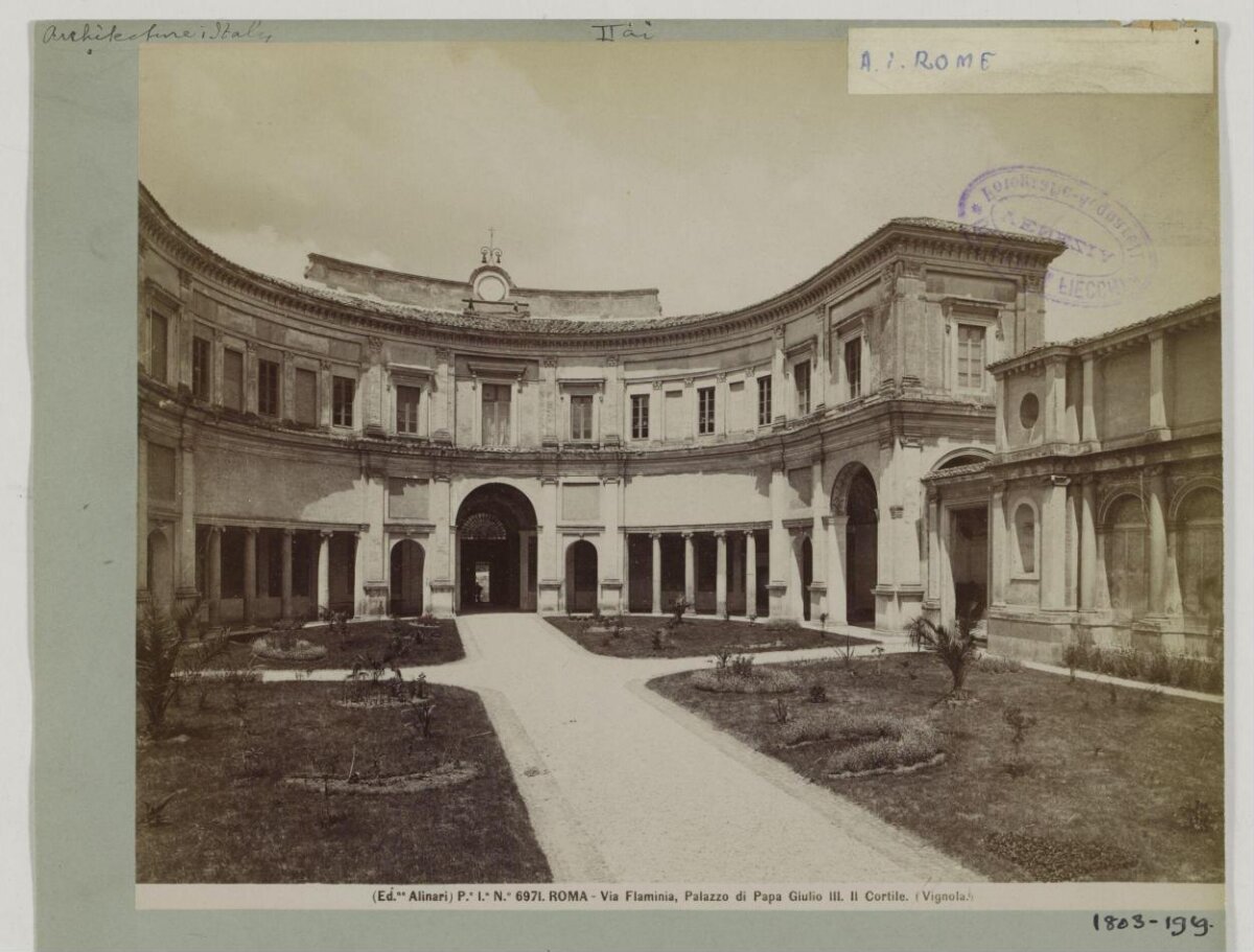 Rome's Pope Julius III Palace Courtyard