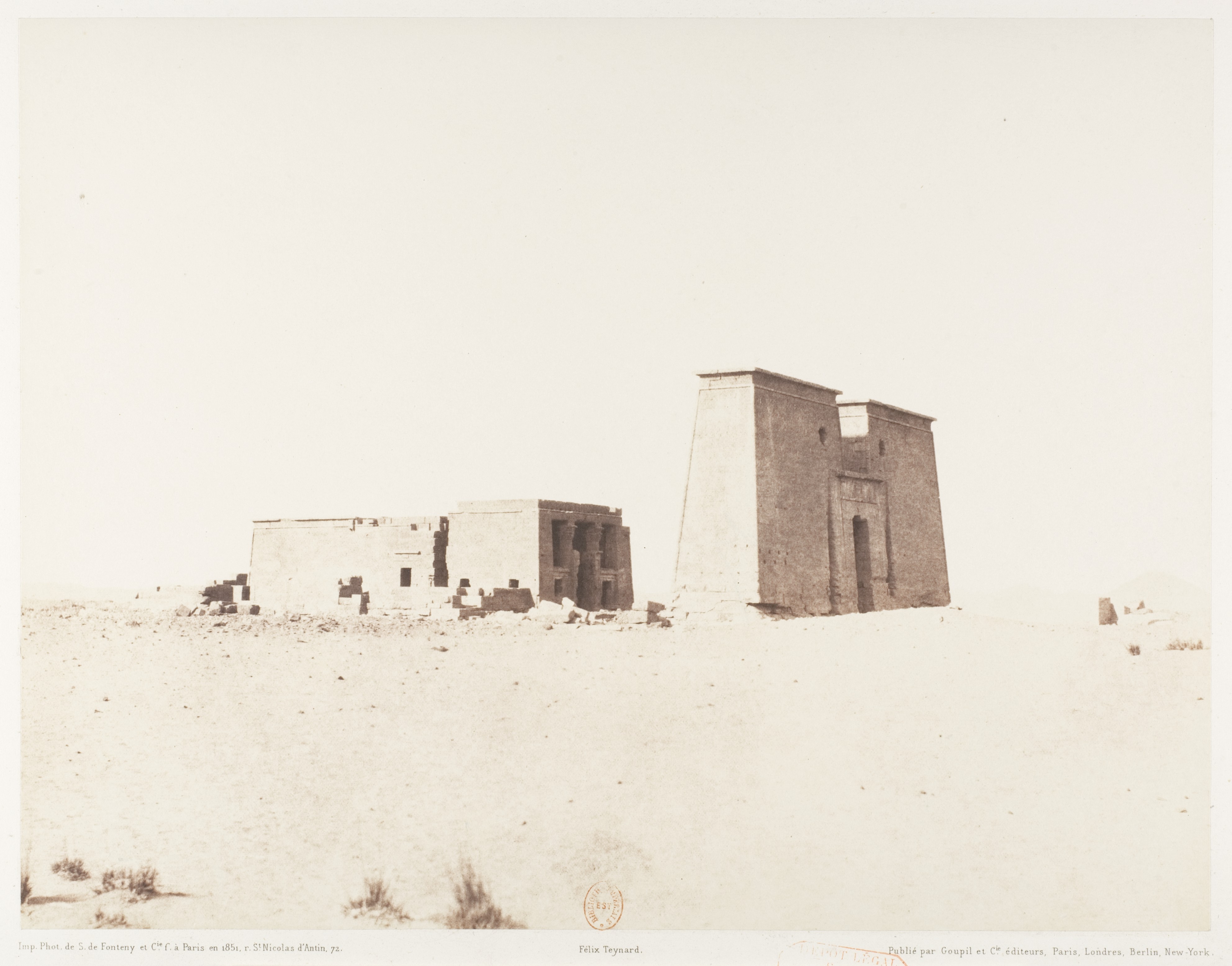 Ancient Temple Ruins in Desert