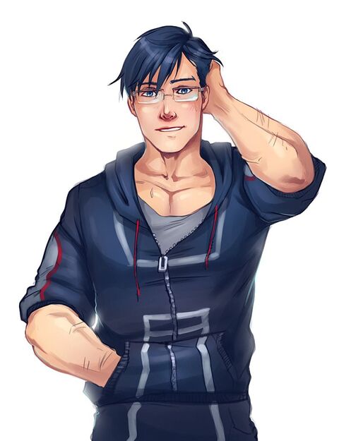 Anime Style Muscular Man Illustration
