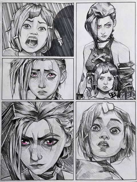 Hand Drawn Comic Character Expression Sketches
