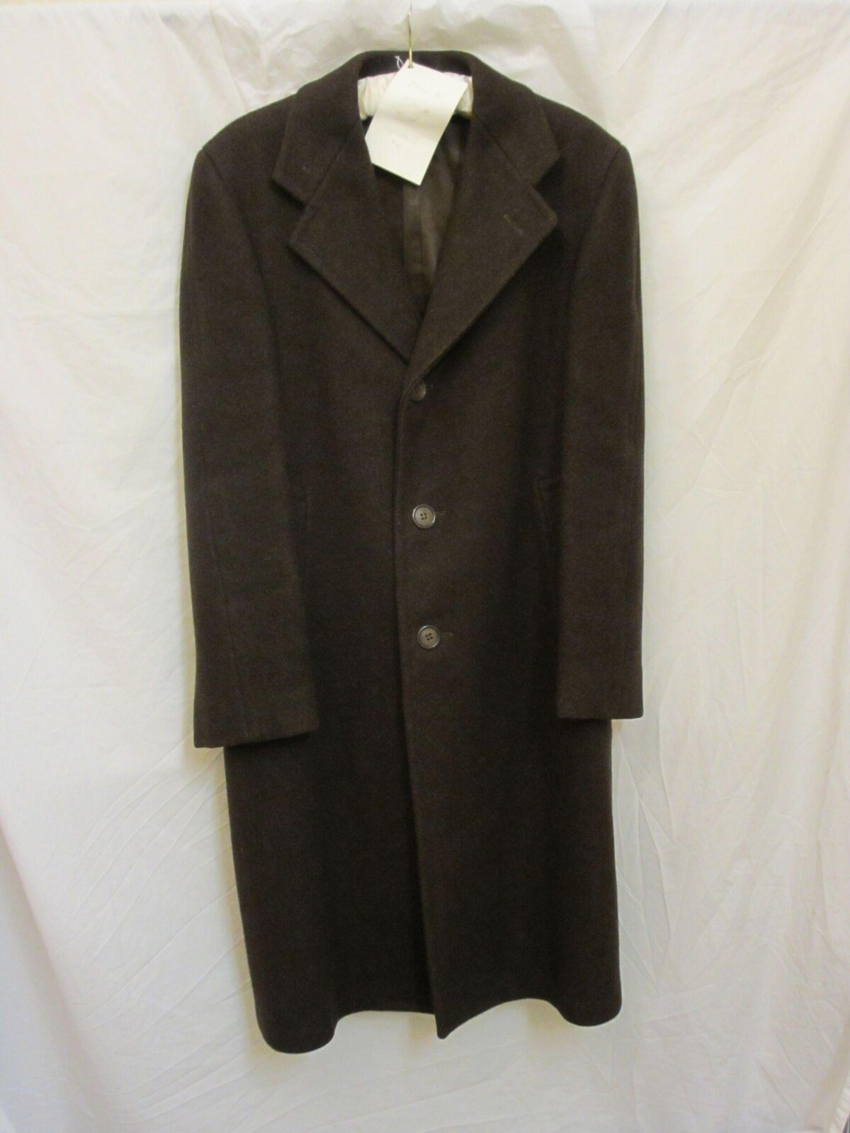 Dark Brown Single Breasted Long Coat