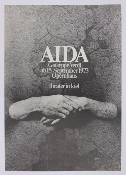 1973 AIDA Opera Performance Poster