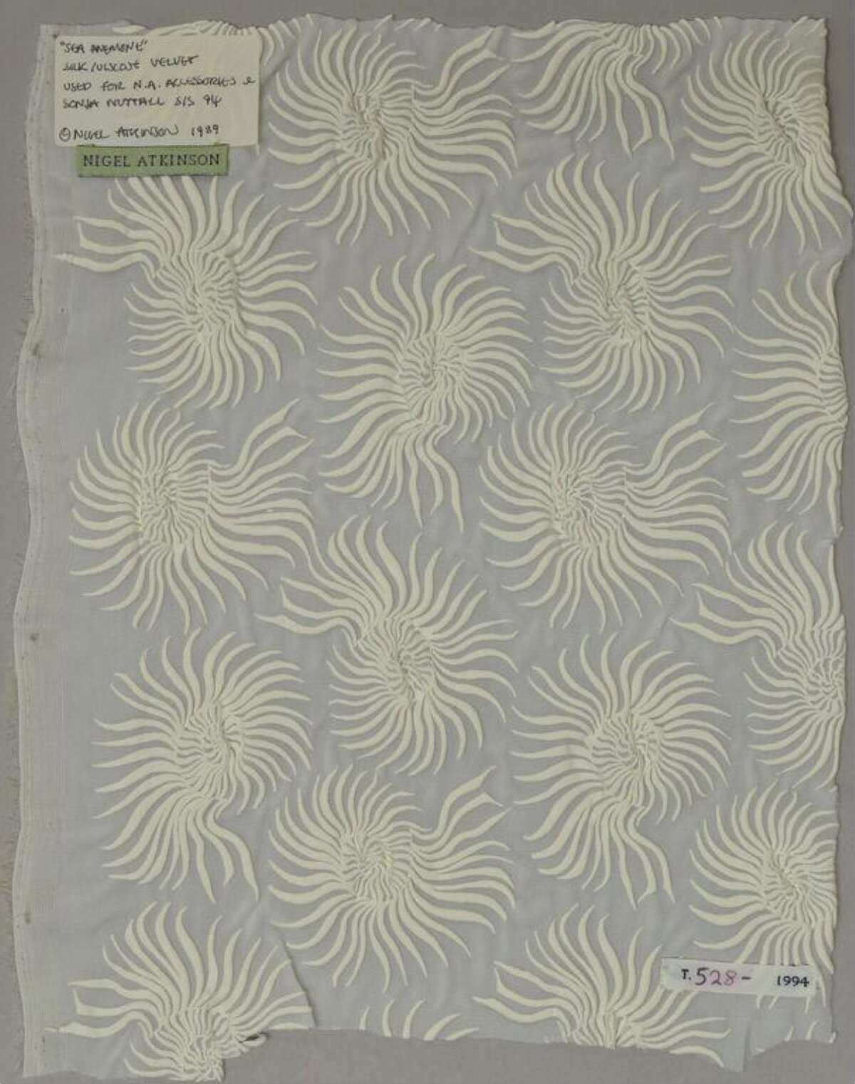 Vintage Sunburst Pattern Textile Swatch