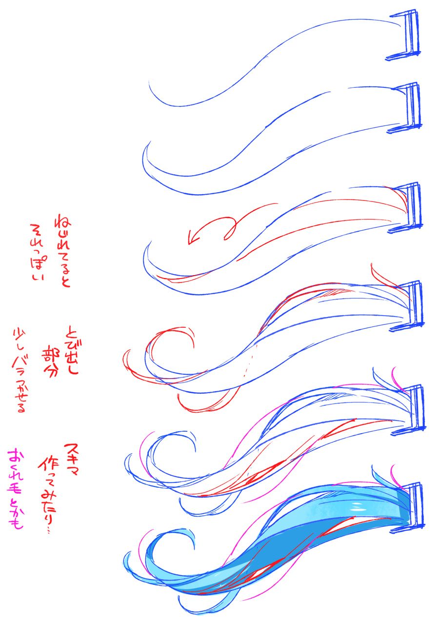 Flowing Hair Drawing Tutorial
