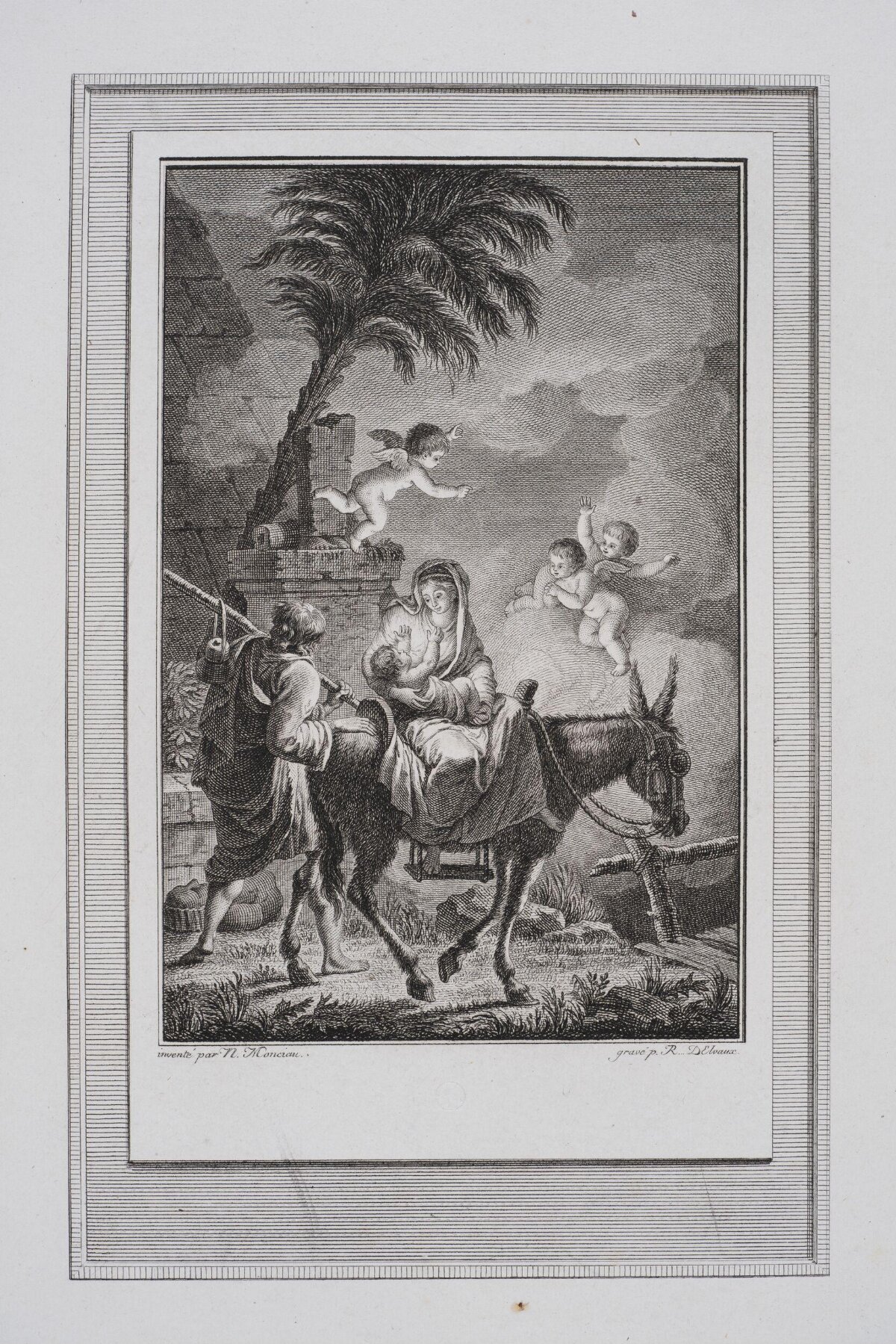 Flight into Egypt Engraving
