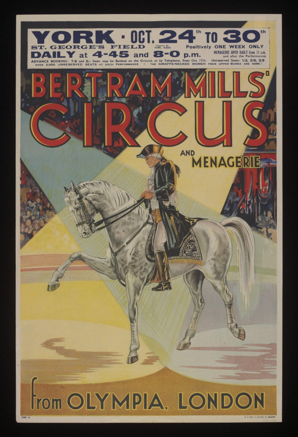 Vintage Bertram Mills Circus Poster
