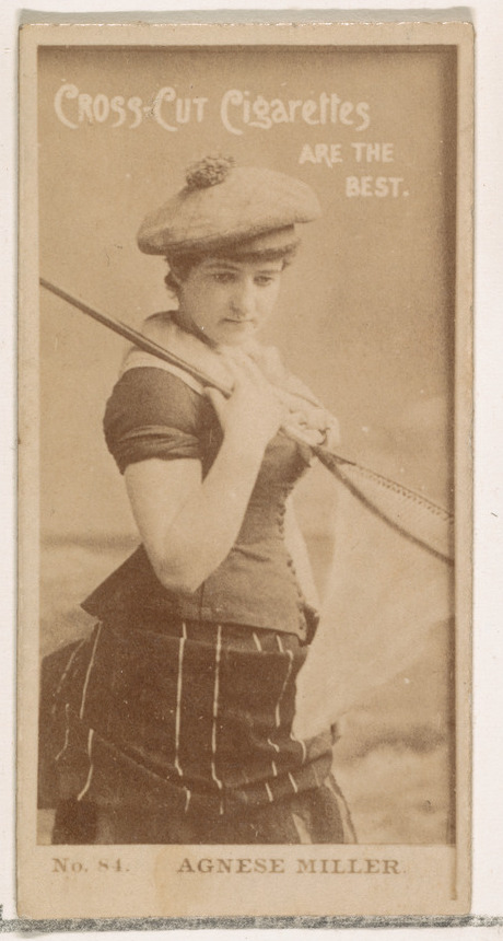 Cross-Cut Cigarette Card of Agnese Miller