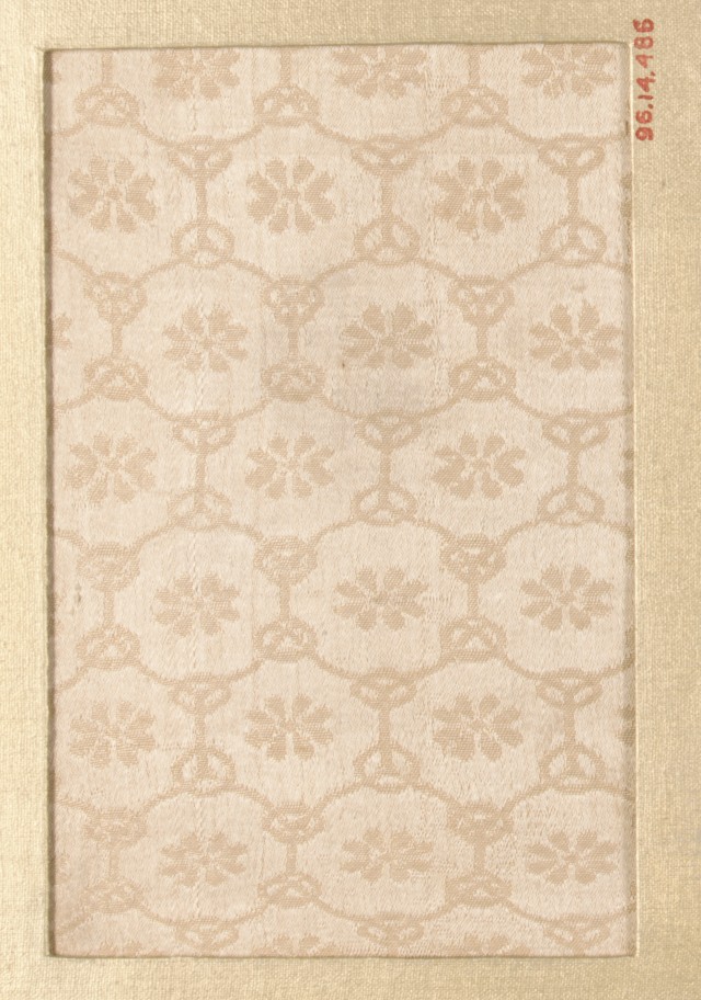Light Beige Floral Patterned Textile Sample