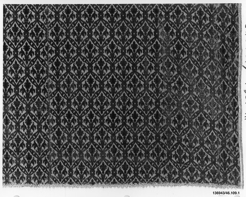 Antique Geometric Patterned Textile Fragment