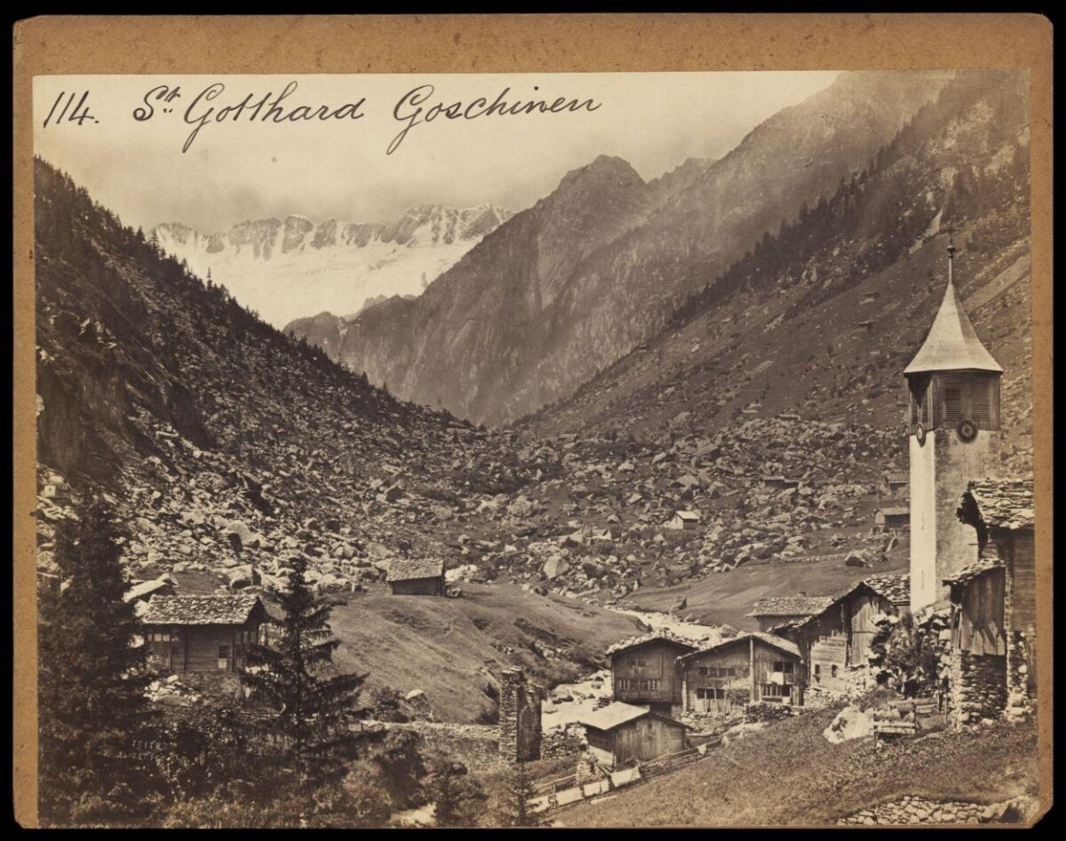 Vintage Goschenen Alpine Village View