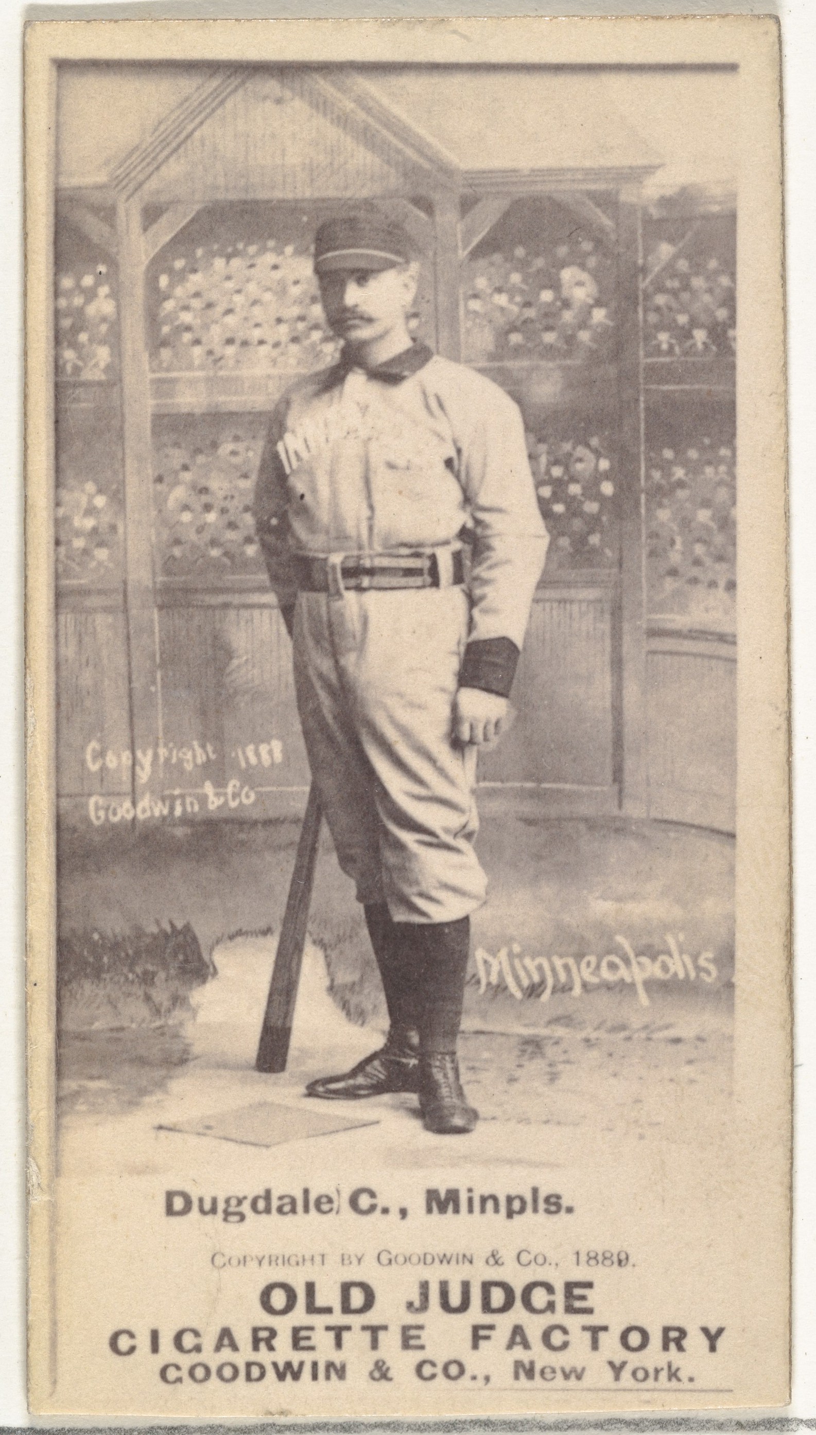 1889 Old Judge Minneapolis Baseball Card