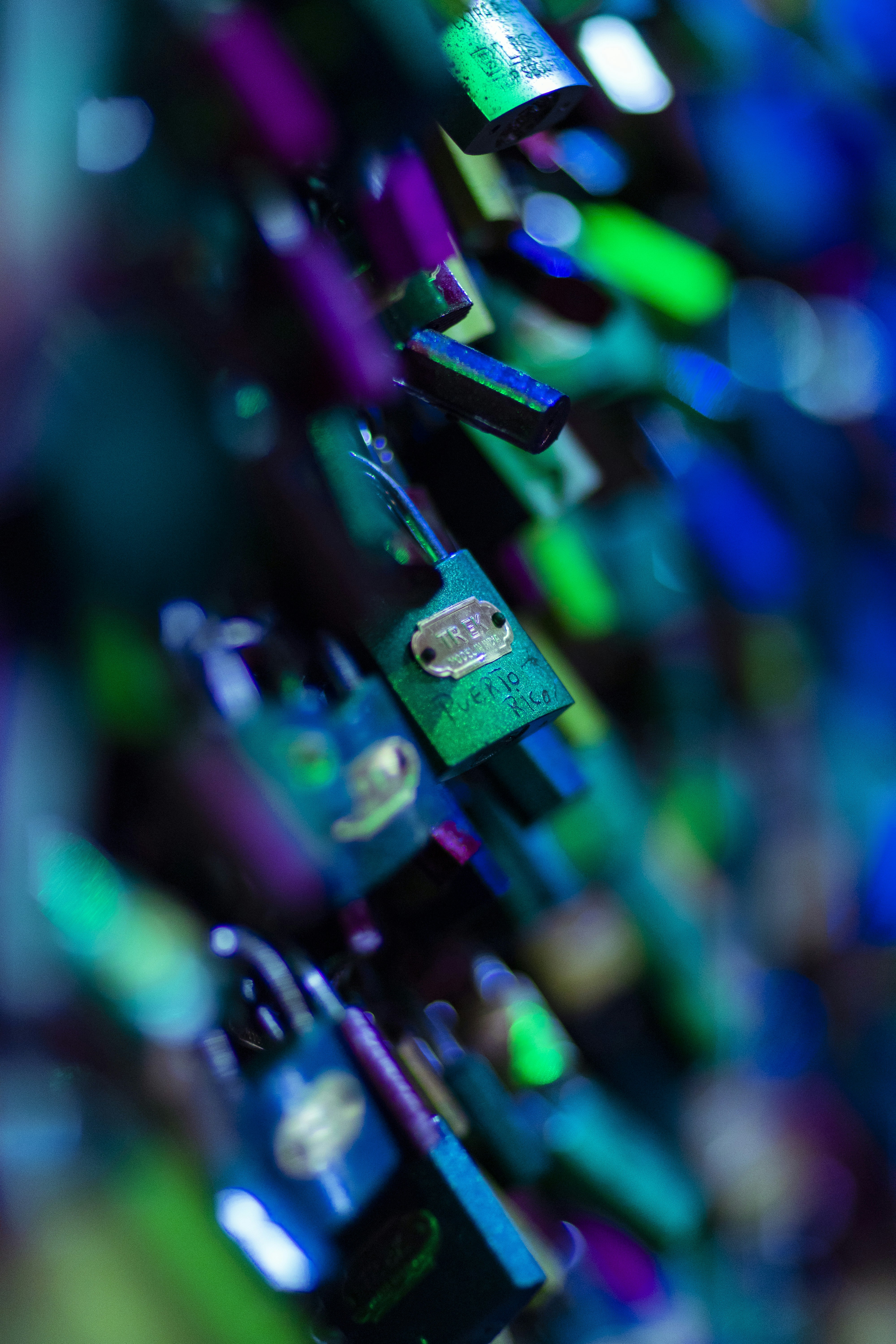 Clustered Engraved Padlocks