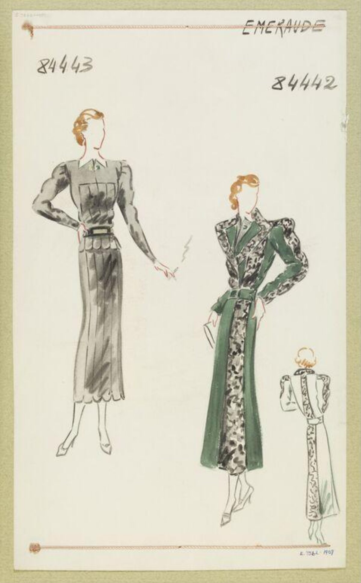 Vintage Fashion Design Sketches