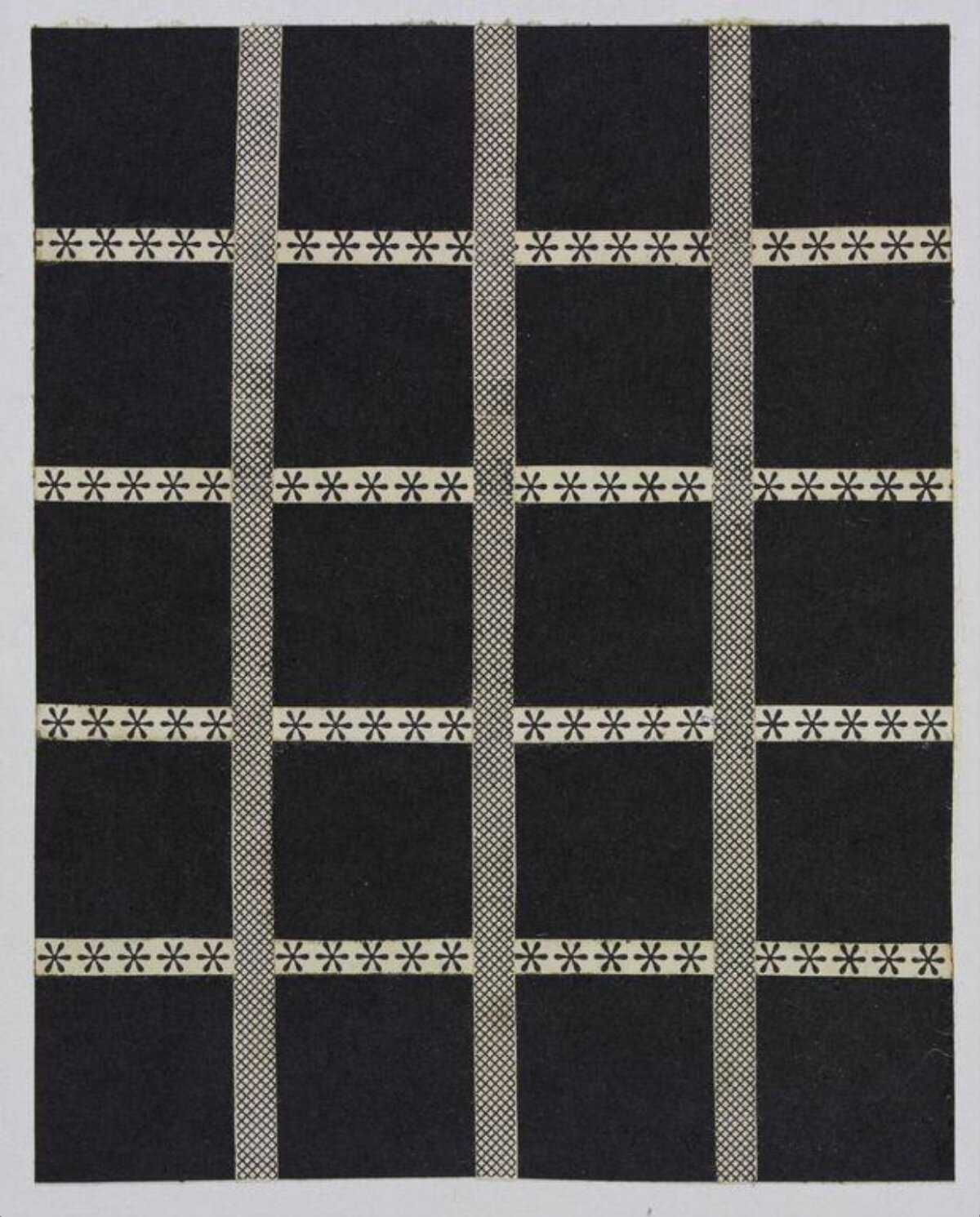 Black White Geometric Floral Pattern