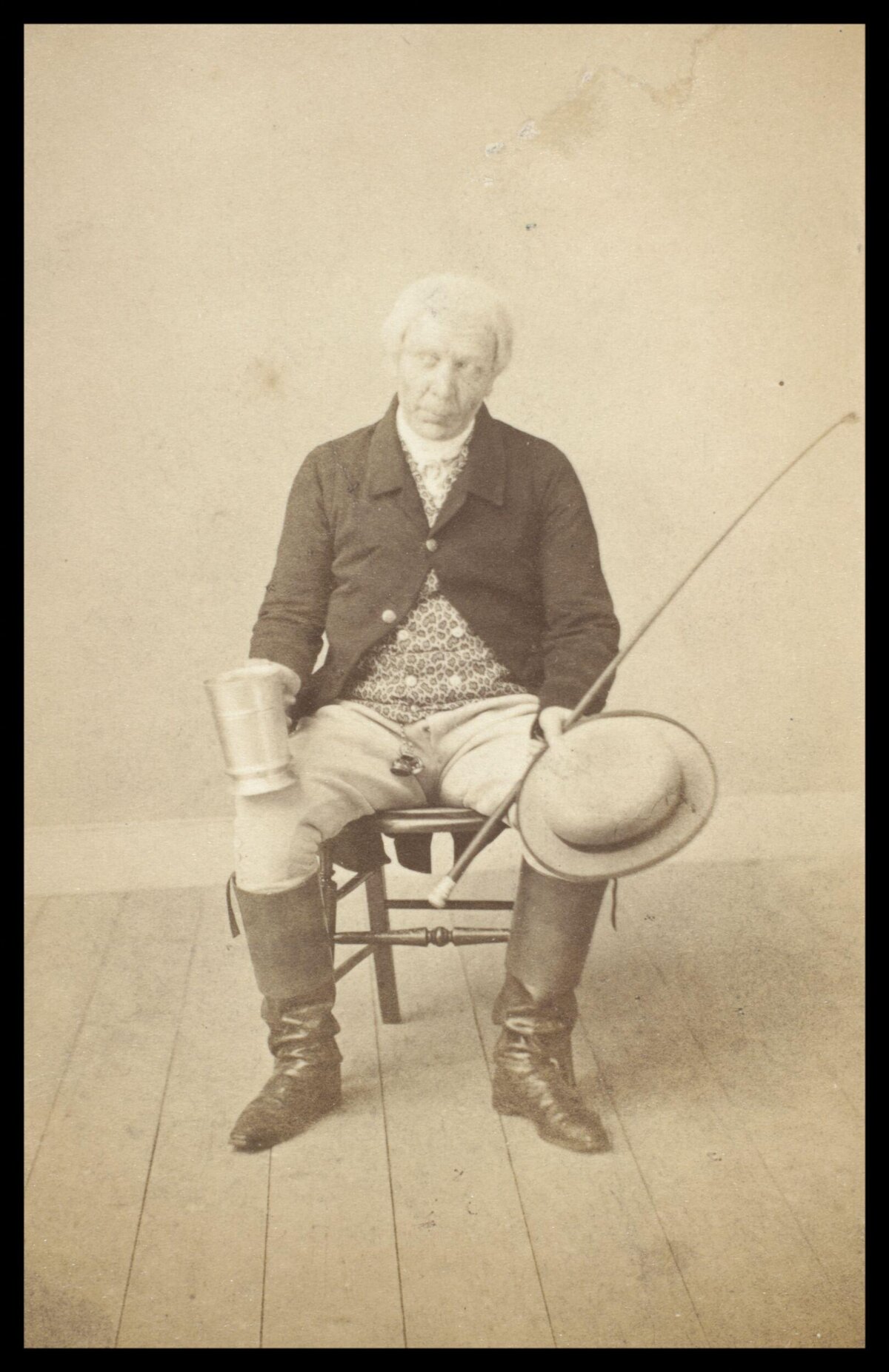 Vintage Portrait of Elderly Seated Man