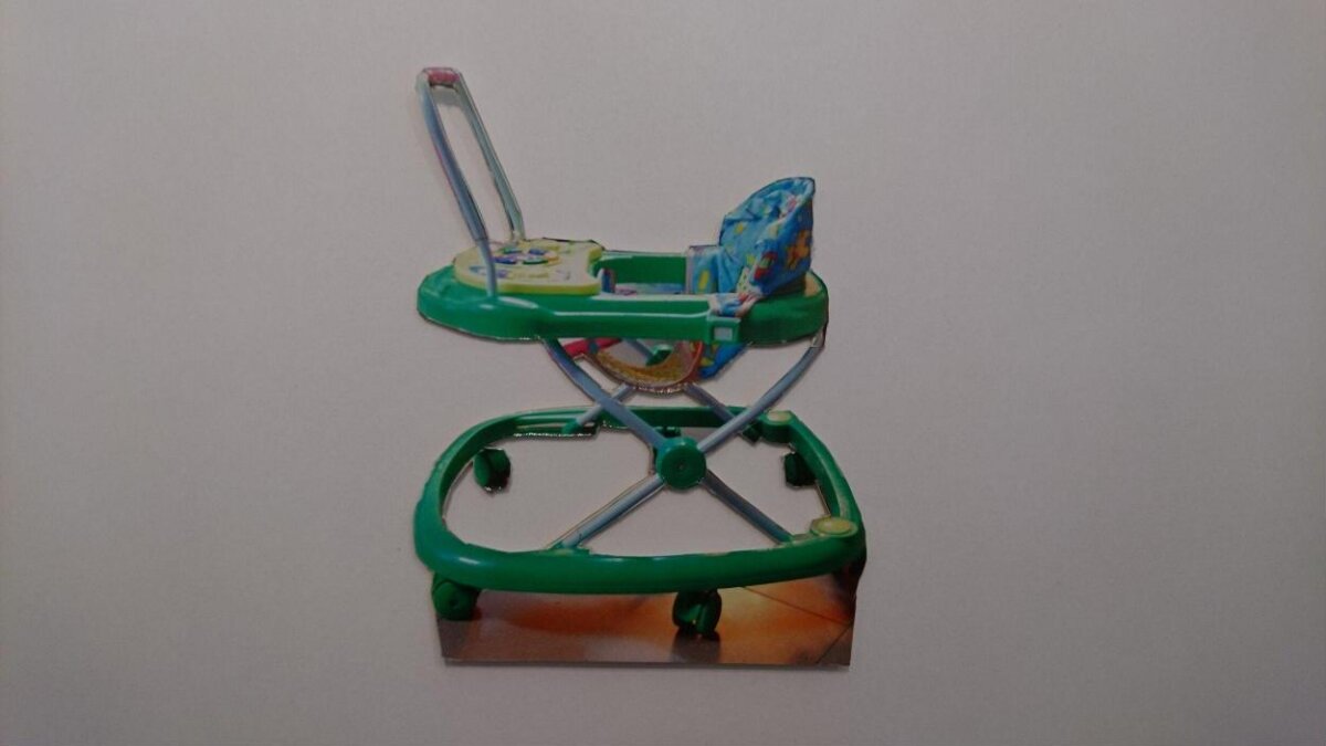 Green Foldable Baby Walker