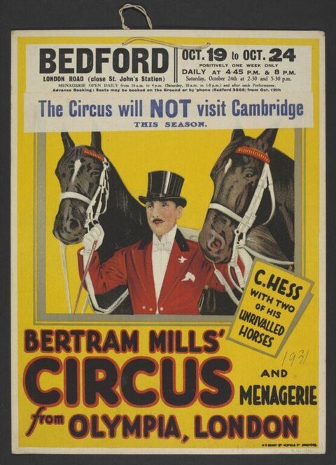 Vintage Bertram Mills' Circus Poster