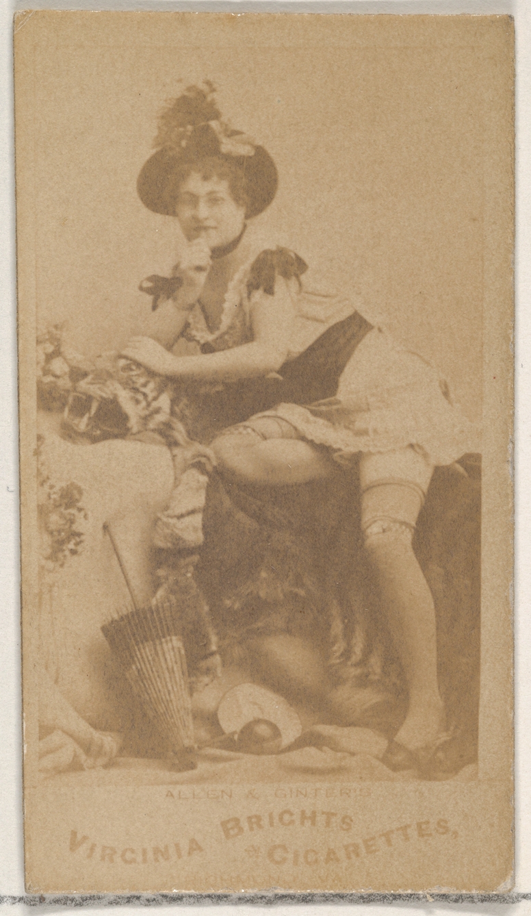 Seated Actress on Vintage Cigarette Card