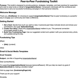 Peer-to-Peer Fundraising Toolkit